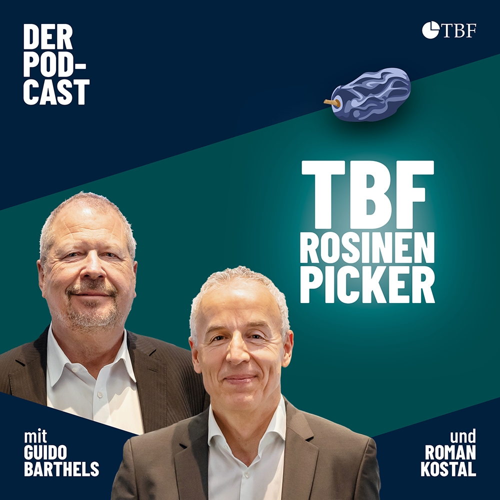 TBF Rosinenpicker Podcast Cover Bild zeigt Guido Barthels und Roman Kostal