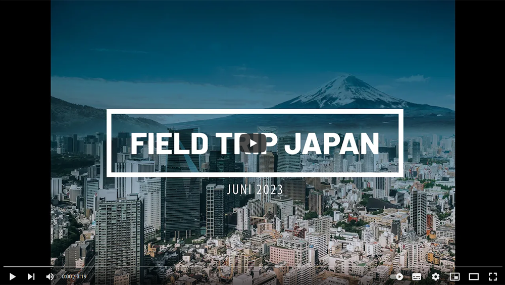 TBF Videos Fieldtrip Japan Bild zeigt Überschrift und Tokio